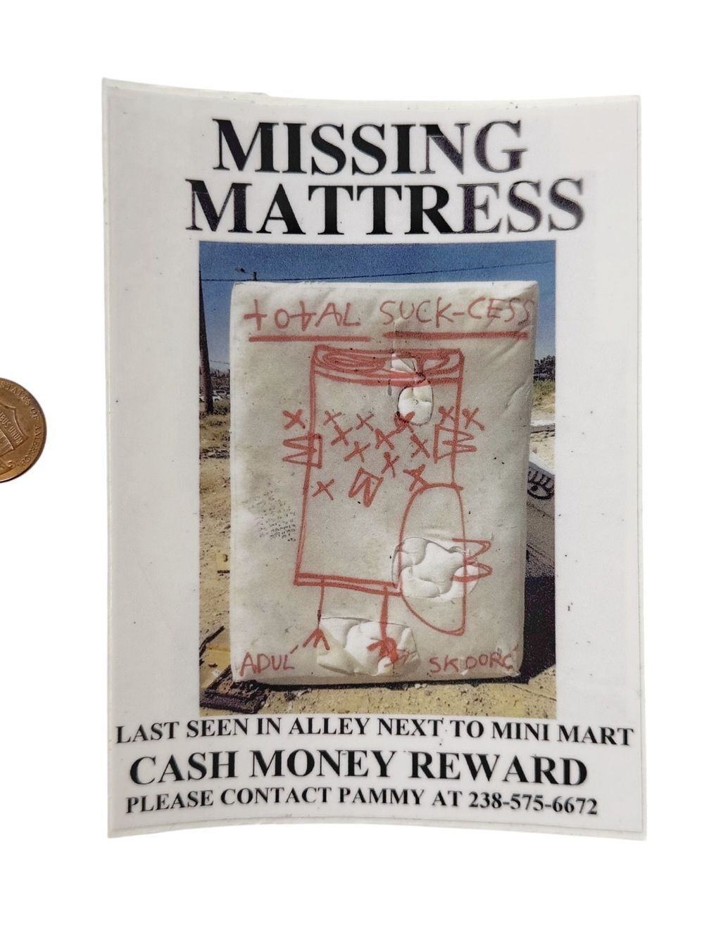 Heroin Skateboards Chet Childress Mattress Sticker 2016